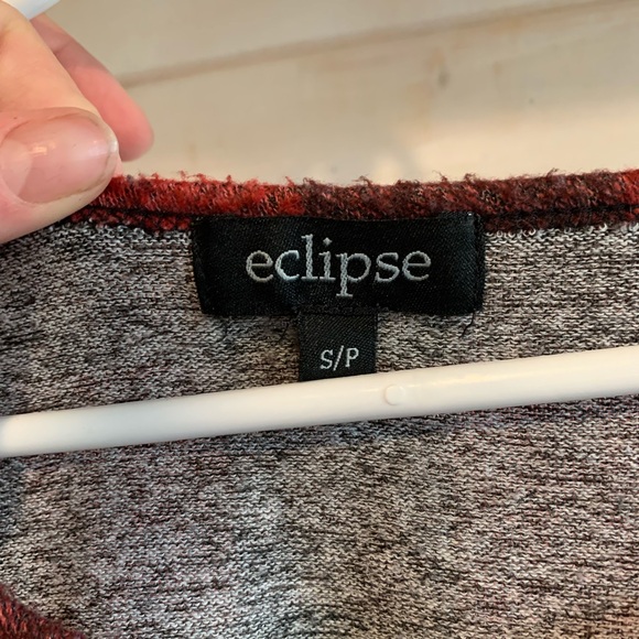 Eclipse | Plaid Colour Block Long Sleeve Top - Picture 2 of 7